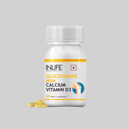 Inlife Glucosamine MSM Calcium Vitamin D3 Supplement | 60 Tablets